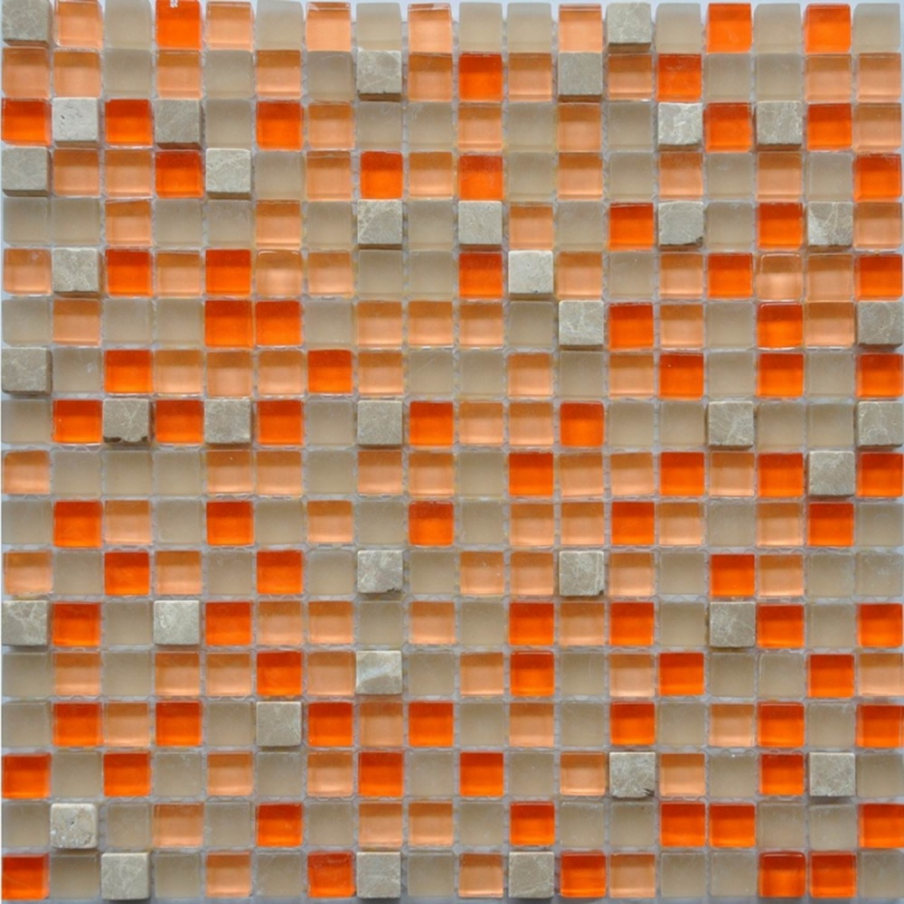  Мозаика Стеклянная Оранжевая GS076 производителя Keramograd