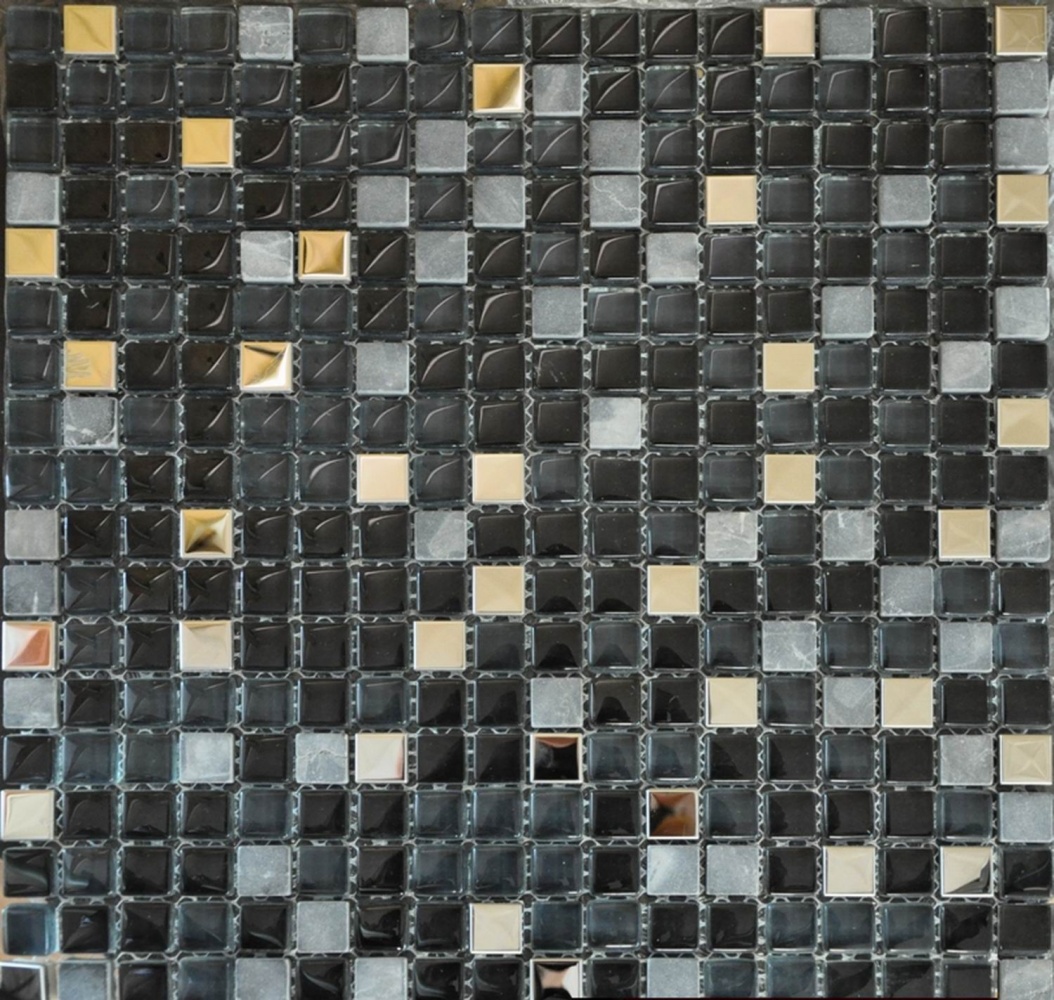  Мозаика Стеклянная Черная BXGS089 производителя Keramograd