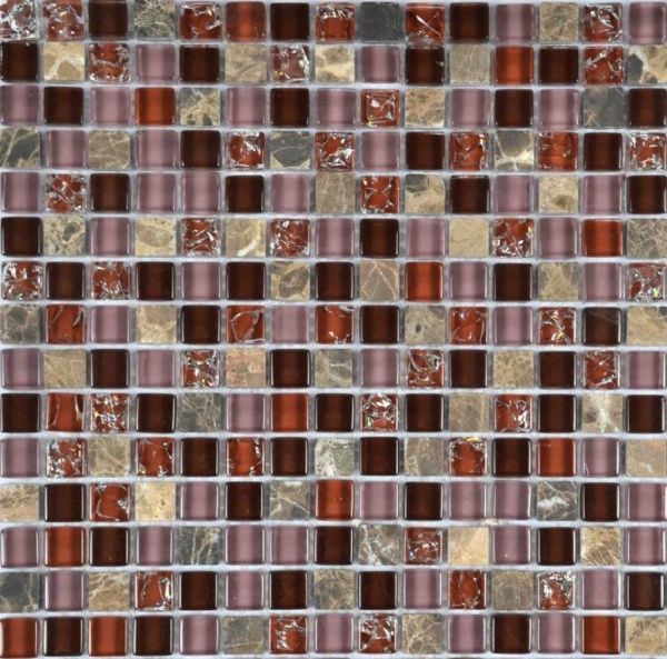 Keramograd коллекция Мозаика стеклянная элемент Мозаика Стеклянная Коричневая SB154