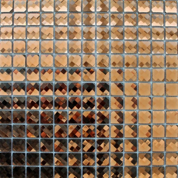 Keramograd коллекция Мозаика стеклянная из страз элемент Мозаика Стеклянная Бежевая F2X3