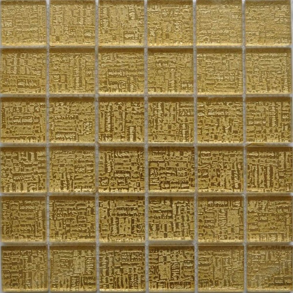 Keramograd коллекция Мозаика стеклянная фольгированная элемент Мозаика Стеклянная Золотая ST068