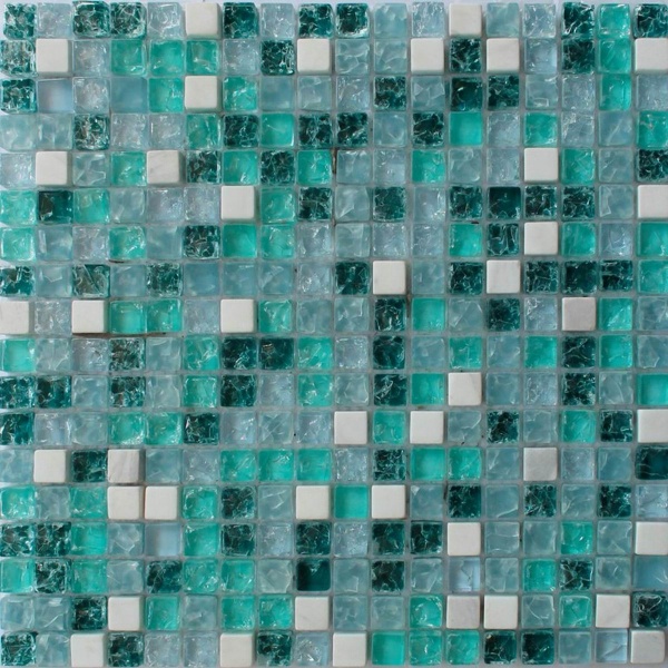 Keramograd коллекция Мозаика стеклянная элемент Мозаика Стеклянная Изумрудная GS095B