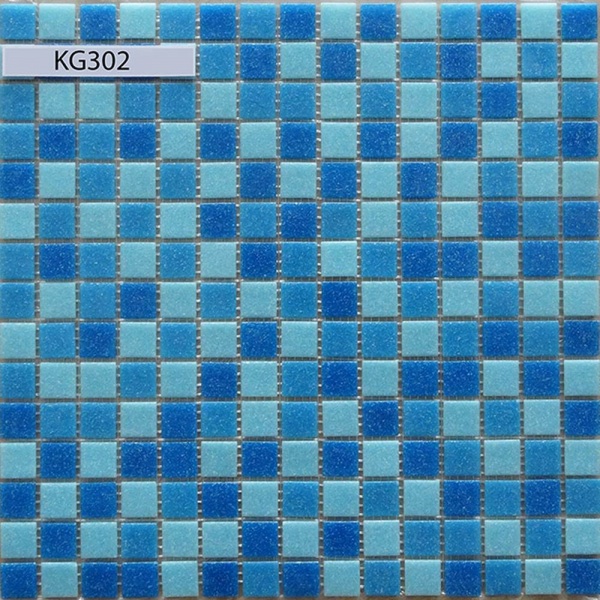 Keramograd коллекция Мозаика стеклянная элемент Мозаика Стеклянная Голубая KG302 (бумага)