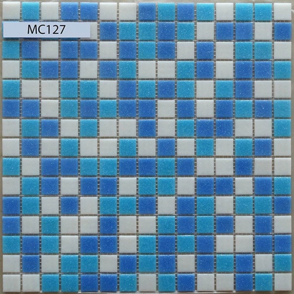 Keramograd коллекция Мозаика стеклянная элемент Мозаика Стеклянная Голубая MC127 (бумага)