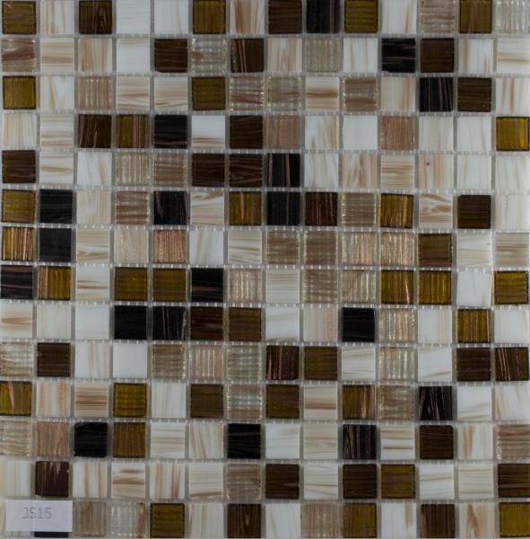 Keramograd коллекция Мозаика стеклянная, зеркальная элемент Мозаика Стеклянная Бежевая JS15