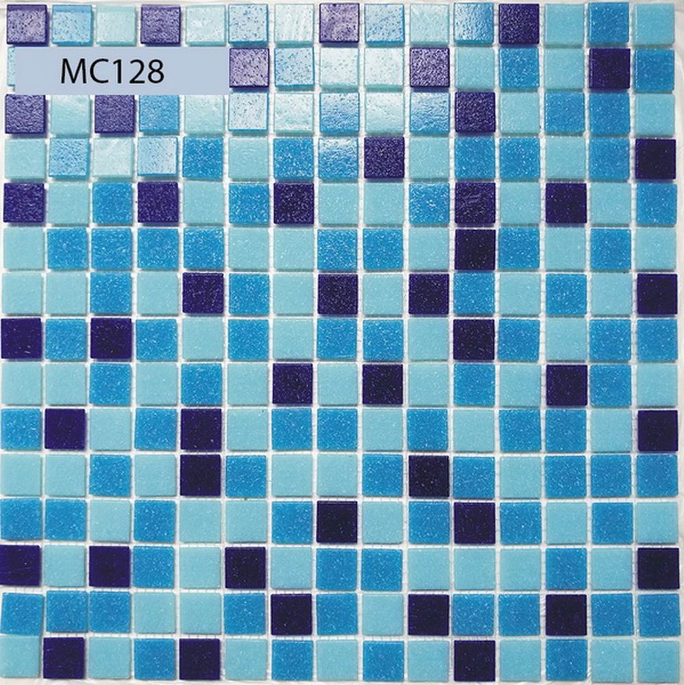  Мозаика Стеклянная Голубая MC128 производителя Keramograd