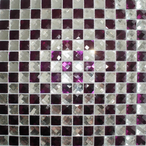 Keramograd коллекция Мозаика стеклянная из страз элемент Мозаика Стеклянная Лиловая F2x4