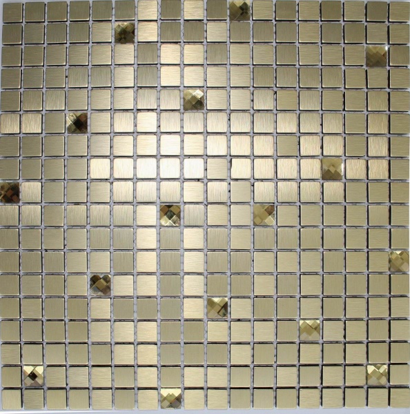 Keramograd коллекция Мозаика стеклянная фольгированная элемент Мозаика Золотая LP02B