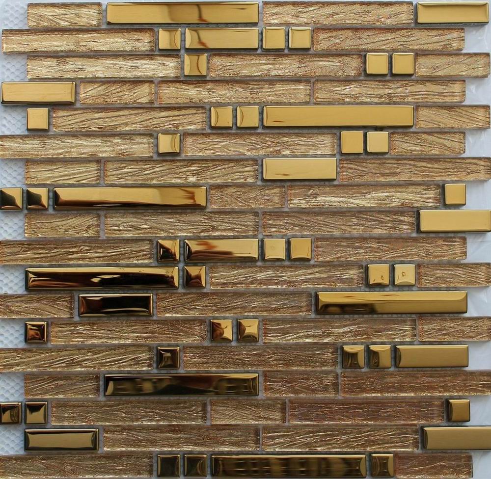  Мозаика Стеклянная Золотая XF060 производителя Keramograd