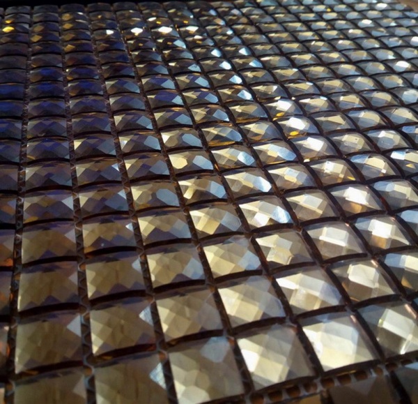 Keramograd коллекция Мозаика стеклянная из страз элемент Мозаика Стеклянная Серебро F15X3