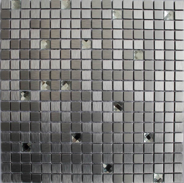 Keramograd коллекция Мозаика стеклянная фольгированная элемент Мозаика Серебро LP01A