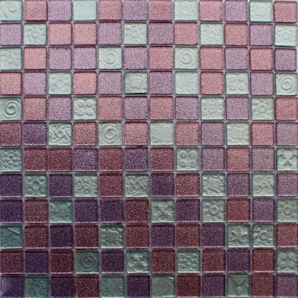 Keramograd коллекция Мозаика стеклянная элемент Мозаика Стеклянная Розовая F49.50.52