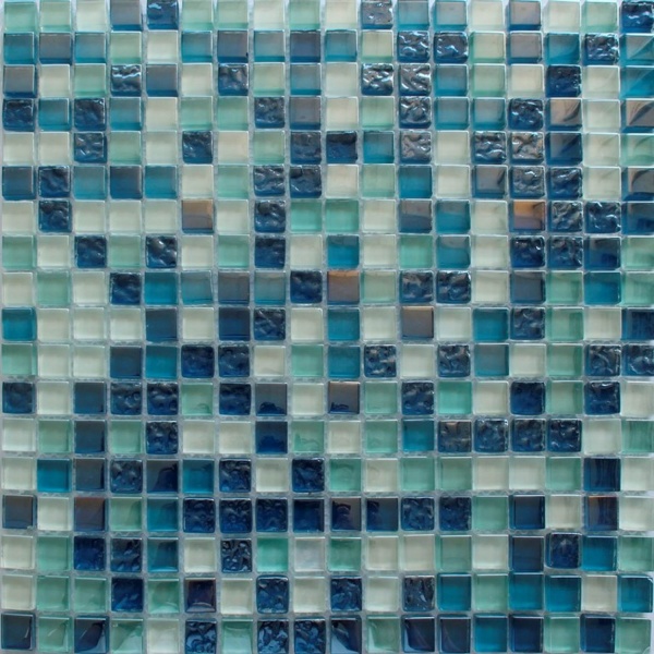 Keramograd коллекция Мозаика стеклянная с камнем элемент Мозаика Стеклянная Синяя DGS037