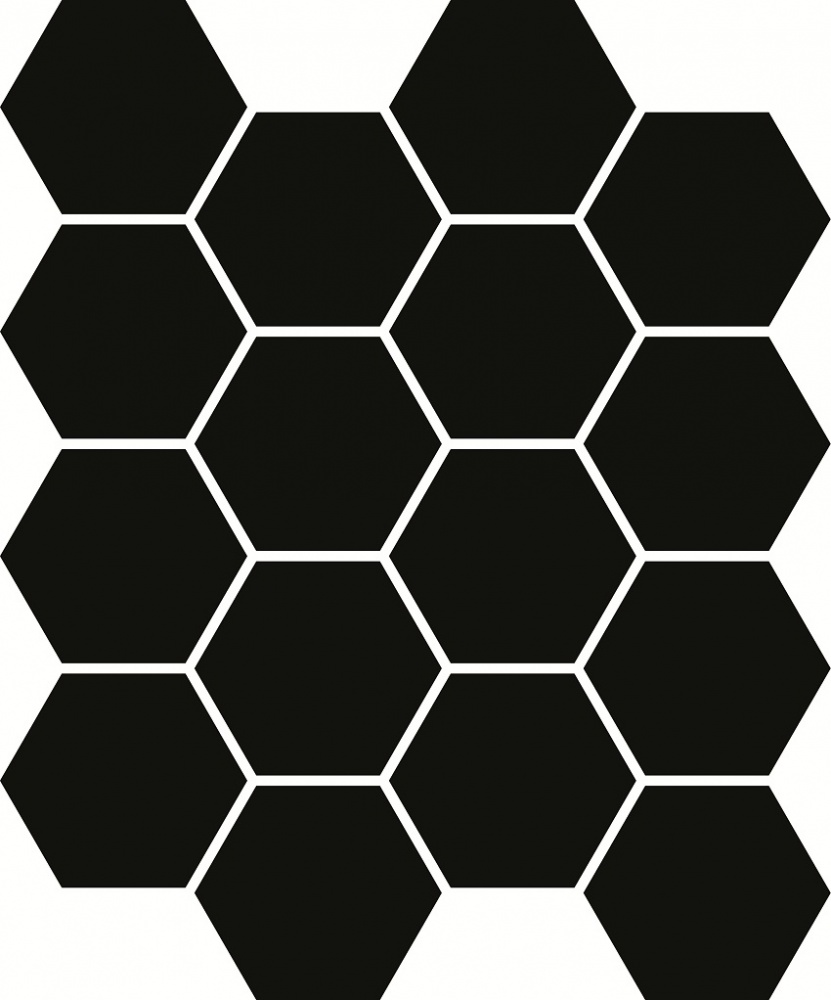  Uniwersalna Prasowana Nero Hexagon Mozaika производителя Ceramika Paradyz
