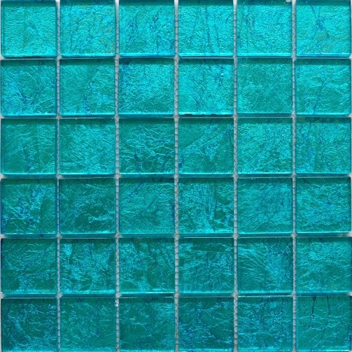 Keramograd коллекция Мозаика стеклянная фольгированная элемент Мозаика Стеклянная Синяя ST046