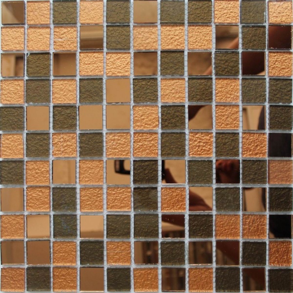 Keramograd коллекция Мозаика стеклянная, зеркальная элемент Мозаика Стеклянная Бежевая A28
