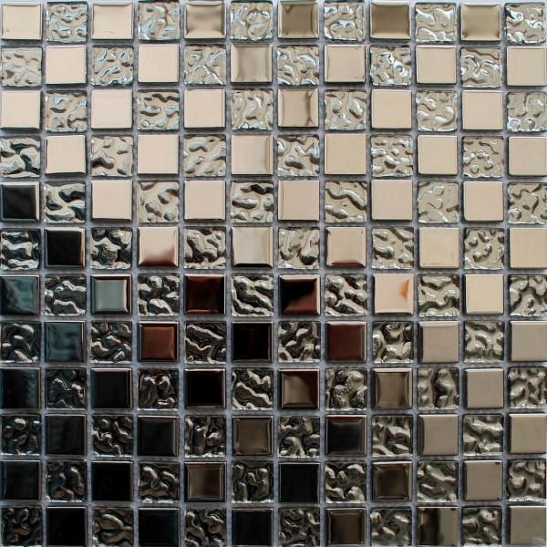 Keramograd коллекция Мозаика стеклянная элемент Мозаика Стеклянная Серебро DSA123