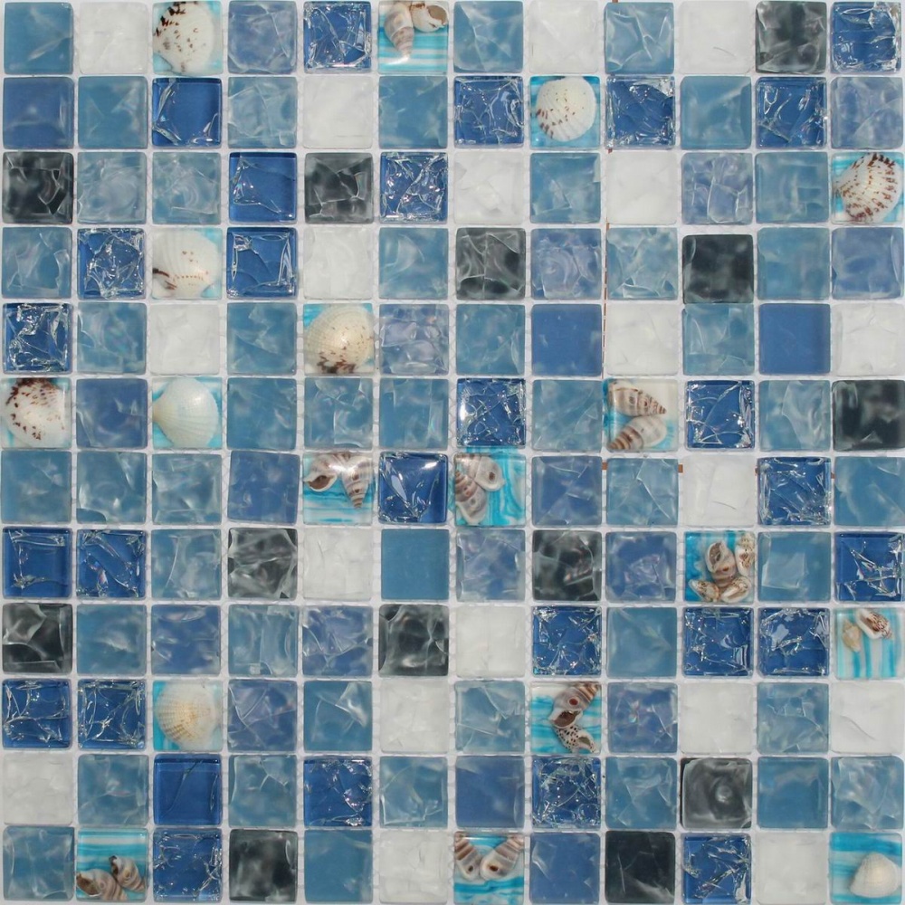  Мозаика Стеклянная Голубая SZ002 производителя Keramograd