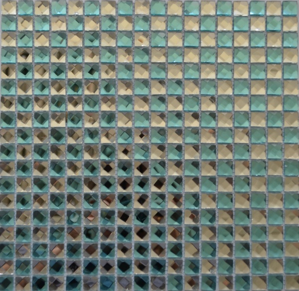 Keramograd коллекция Мозаика стеклянная из страз элемент Мозаика Стеклянная Бирюзова F15X7