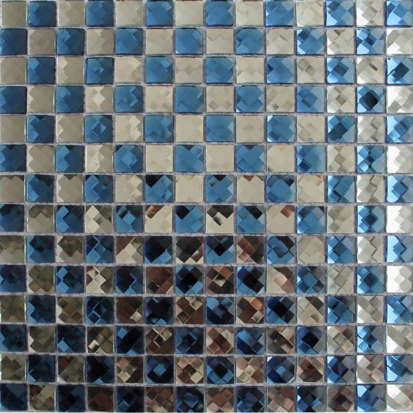 Keramograd коллекция Мозаика стеклянная из страз элемент Мозаика Стеклянная Синяя F2x2