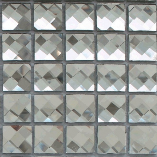 Keramograd коллекция Мозаика стеклянная из страз элемент Мозаика Стеклянная Серебро F15x1