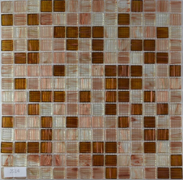 Keramograd коллекция Мозаика стеклянная, зеркальная элемент Мозаика Стеклянная Бежевая светлая JS14